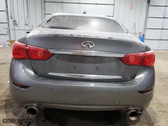 2014 Infiniti Q50 Hybrid Premium with VIN JN1AV7AR9EM701618, listed as a Copart auction lot 88628505 with 118,925 mi miles and Salvage Title. Bid and sale history available at carsss.com. Image 6.