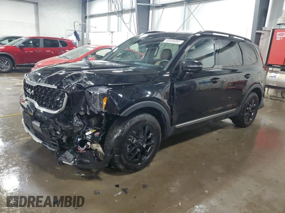 2023 Kia Telluride SX Prestige X-Pro with VIN 5XYP5DGC6PG406098, listed as a Copart auction lot 48406085 with 47,863 mi miles and Salvage title. Bid and sale history available at DreamBid. Image 1.