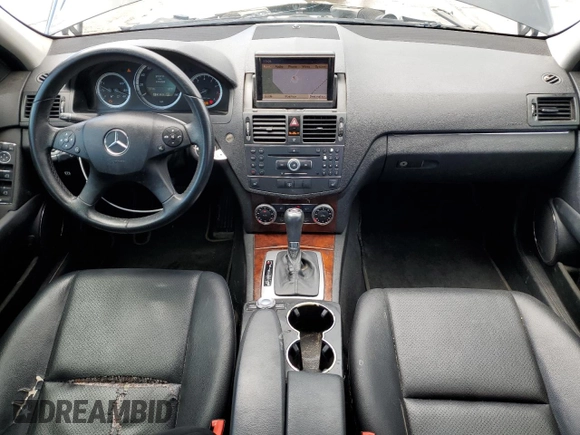 2009 Mercedes-Benz C 300 Sport with VIN WDDGF81X59F206485, listed as a Copart auction lot 60905755 with 179,350 mi miles and Salvage title. Bid and sale history available at DreamBid. Image 8.