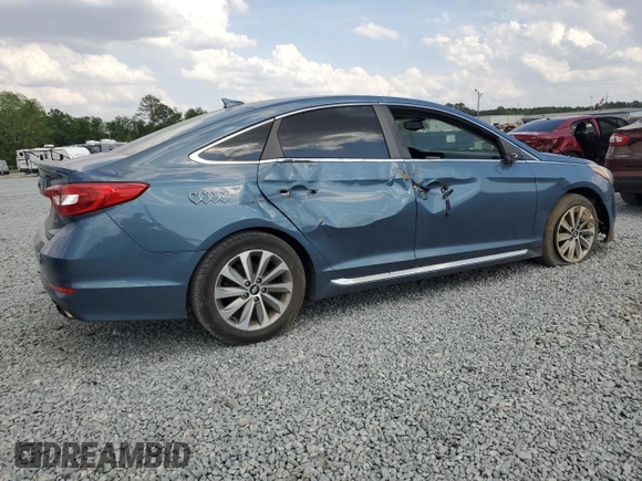 2016 Hyundai Sonata Sport with VIN 5NPE34AF7GH390860, listed as a Copart auction lot 53282325 with 140,947 mi miles and Salvage Title. Bid and sale history available at DreamBid. Image 3.