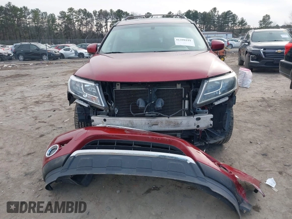 2013 Nissan Pathfinder SV with VIN 5N1AR2MMXDC611804, listed as a IAAI auction lot 41399219 with 185,384 mi miles. Bid and sale history available at carsss.com. Image 12.