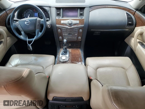 2017 Nissan Armada SV with VIN JN8AY2ND2H9005734, listed as a Copart auction lot 66309634 with 112,585 mi miles and Salvage Title. Bid and sale history available at carsss.com. Image 8.