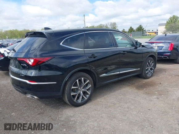 2022 Acura MDX Technology with VIN 5J8YE1H4XNL003559, listed as a IAAI auction lot 42232731 with 50,642 mi miles and . Bid and sale history available at DreamBid. Image 4.