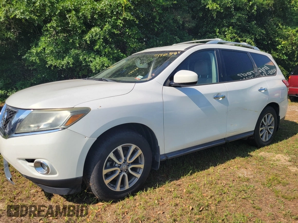 2014 Nissan Pathfinder S z VIN 5N1AR2MNXEC650905, wystawiony jako IAAI lot #42340137 z przebiegiem 140 029 mil mil oraz . Historia ofert i sprzedaży dostępna na DreamBid. Obrazek 1.