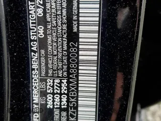 2021 Mercedes-Benz E-Class E 450 with VIN W1KZF5KBXMA880082, listed as a Copart auction lot 44267945 with 31,239 mi miles and Salvage Title. Bid and sale history available at carsss.com. Image 12.