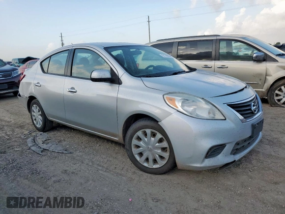 2013 Nissan Versa SV with VIN 3N1CN7AP2DL858617, listed as a Copart auction lot 61768645 with 159,459 mi miles and Salvage title. Bid and sale history available at DreamBid. Image 4.