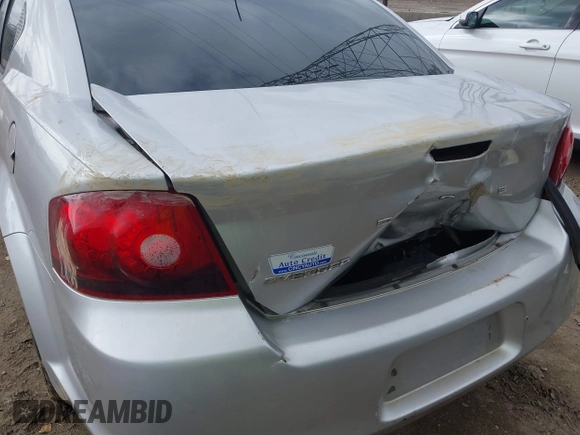 2012 Dodge Avenger SXT with VIN 1C3CDZCB8CN161680, listed as a IAAI auction lot 40581080 with Not Provided miles and . Bid and sale history available at DreamBid. Image 6.