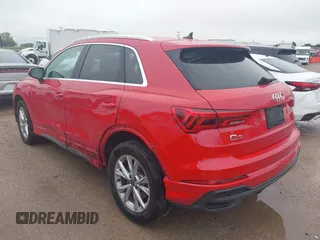 2024 Audi Q3 S line Premium with VIN WA1DECF36R1126631, listed as a IAAI auction lot 41959027 with 21,775 mi miles. Bid and sale history available at carsss.com. Image 3.
