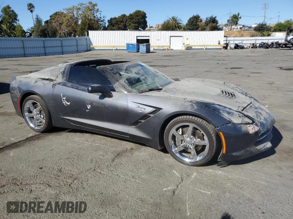 2014 Chevrolet Corvette 3LT with VIN 1G1YF2D71E5109963, listed as a Copart auction lot 77687814 with 34,089 mi miles and Salvage title. Bid and sale history available at DreamBid. Image 4.