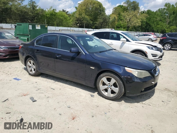 2006 BMW 5 Series 530xi with VIN WBANF73566CG67652, listed as a Copart auction lot 55035755 with 186,971 mi miles and Clean Title. Bid and sale history available at carsss.com. Image 4.
