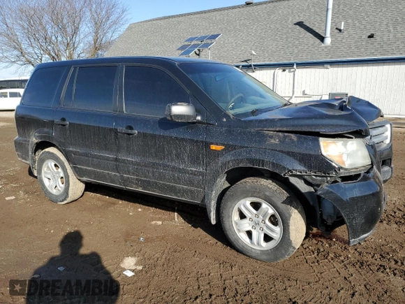 2006 Honda Pilot LX with VIN 2HKYF18156H547572, listed as a Copart auction lot 48314385 with 167,943 mi miles and Clean Title. Bid and sale history available at carsss.com. Image 4.