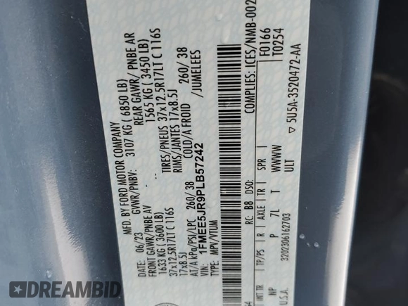 2023 Ford Bronco Raptor z VIN 1FMEE5JR9PLB57242, wystawiony jako Copart lot #88727685 z przebiegiem 43 259 mil mil oraz Szkoda całkowita • Salvage title. Historia ofert i sprzedaży dostępna na DreamBid. Obrazek 13.