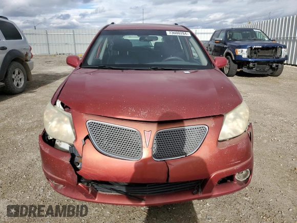 2005 Pontiac Vibe with VIN 5Y2SM63885Z461385, listed as a Copart auction lot 73600284 with 299,999 mi miles and Salvage Title. Bid and sale history available at carsss.com. Image 5.