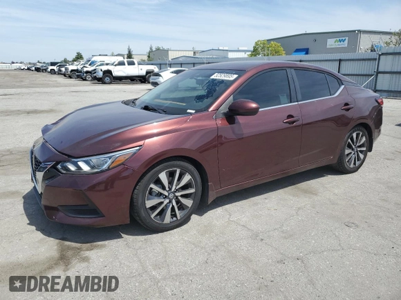 2021 Nissan Sentra SV with VIN 3N1AB8CV0MY203716, listed as a Copart auction lot 52529895 with 58,390 mi miles and Clean title. Bid and sale history available at DreamBid. Image 1.