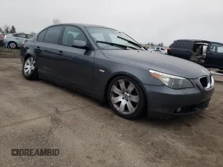 2004 BMW 5 Series 530i with VIN WBANA735X4B813324, listed as a Copart auction lot 88777275 with 142,990 mi miles and Salvage Title. Bid and sale history available at DreamBid. Image 4.