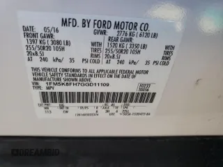 2016 Ford Explorer Limited z VIN 1FM5K8FH7GGD11109, wystawiony jako Copart lot #46257504 z przebiegiem 32 893 mil mil oraz Szkoda całkowita • Salvage title. Historia ofert i sprzedaży dostępna na DreamBid. Obrazek 13.