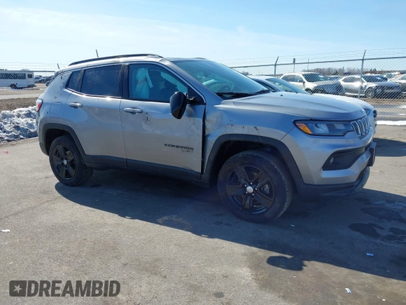 2022 Jeep Compass Latitude with VIN 3C4NJDBB6NT123062, listed as a IAAI auction lot 41770366 with 28,375 mi miles and . Bid and sale history available at DreamBid. Image 13.