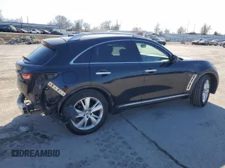 2014 Infiniti QX70 with VIN JN8CS1MU7EM450274, listed as a Copart auction lot 42516735 with 173,483 mi miles and Salvage Title. Bid and sale history available at DreamBid. Image 3.