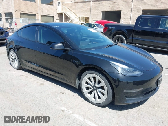 2021 Tesla Model 3 Long Range with VIN 5YJ3E1EB4MF064631, listed as a IAAI auction lot 41424856 with 95,511 mi miles and . Bid and sale history available at DreamBid. Image 1.