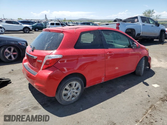 2013 Toyota Yaris L with VIN JTDJTUD33DD572217, listed as a Copart auction lot 66847514 with 0 mi miles and Salvage Title. Bid and sale history available at carsss.com. Image 3.