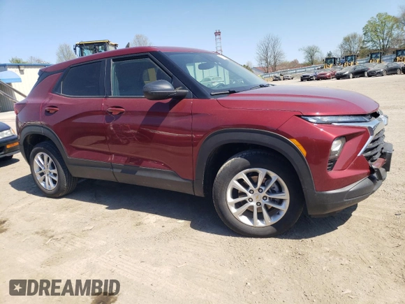 2024 Chevrolet TrailBlazer LS with VIN KL79MNSLXRB134481, listed as a Copart auction lot 53286015 with 13,839 mi miles and Salvage Title. Bid and sale history available at DreamBid. Image 4.