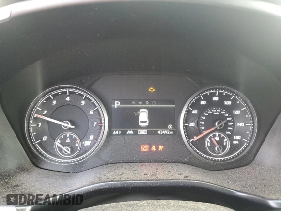 2023 Hyundai Santa Fe SE with VIN 5NMS1DAJ7PH637935, listed as a Copart auction lot 55407975 with 43,492 mi miles and Salvage title. Bid and sale history available at DreamBid. Image 9.
