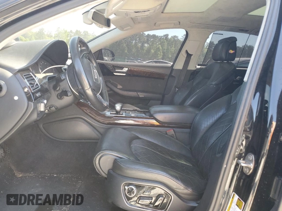 2017 Audi A8 with VIN WAU44AFD0HN006074, listed as a Copart auction lot 52421465 with 144,744 mi miles and Salvage title. Bid and sale history available at DreamBid. Image 7.