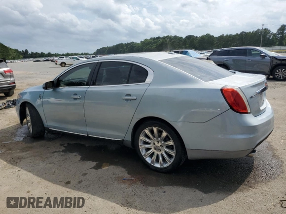 2009 Lincoln MKS with VIN 1LNHM93R59G620803, listed as a Copart auction lot 57283775 with 186,445 mi miles and Salvage title. Bid and sale history available at DreamBid. Image 2.