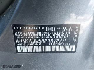 2019 Volkswagen Jetta SEL Premium with VIN 3VWG57BU9KM068495, listed as a IAAI auction lot 41263539 with 92,337 mi miles. Bid and sale history available at carsss.com. Image 9.