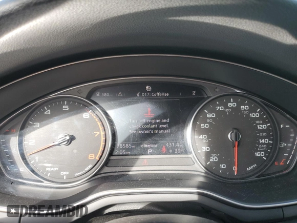 2018 Audi A4 Premium with VIN WAUDNAF48JA022159, listed as a Copart auction lot 44541125 with 78,585 mi miles and Salvage Title. Bid and sale history available at carsss.com. Image 9.