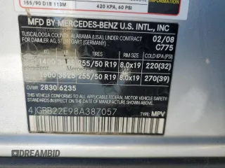2008 Mercedes-Benz M 320 CDI with VIN 4JGBB22E98A387057, listed as a Copart auction lot 45343965 with 123,908 mi miles and Salvage Title. Bid and sale history available at carsss.com. Image 13.