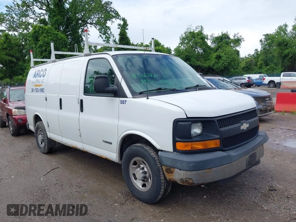 2006 Chevrolet City Express Cargo z VIN 1GCHG35V861259178, wystawiony jako IAAI lot #42306768 z przebiegiem 145 903 mil mil oraz . Historia ofert i sprzedaży dostępna na DreamBid. Obrazek 1.