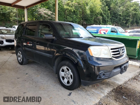 2013 Honda Pilot LX with VIN 5FNYF3H2XDB036830, listed as a Copart auction lot 61823195 with 243,817 mi miles and Clean title. Bid and sale history available at DreamBid. Image 4.