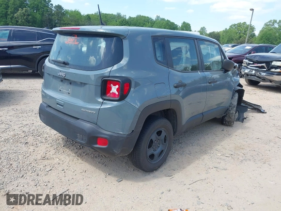 2018 Jeep Renegade Sport with VIN ZACCJBAB1JPJ57230, listed as a IAAI auction lot 42083023 with 87,355 mi miles and . Bid and sale history available at DreamBid. Image 4.