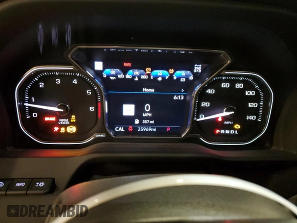 2022 GMC Sierra 1500 Limited Denali with VIN 3GTU9FEL5NG107996, listed as a Copart auction lot 81591094 with 25,969 mi miles and Salvage Title. Bid and sale history available at carsss.com. Image 9.
