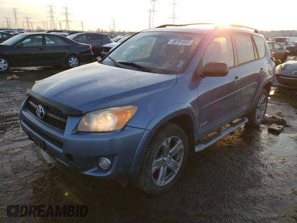 2009 Toyota RAV4 Sport with VIN JTMBF32V99D013496, listed as a Copart auction lot 38791693 with 145,592 mi miles and Salvage title. Bid and sale history available at DreamBid. Image 1.