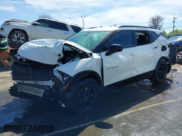 2023 Chevrolet Blazer LT with VIN 3GNKBCR40PS101480, listed as a IAAI auction lot 41833476 with 44,161 mi miles and . Bid and sale history available at DreamBid. Image 2.