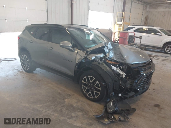 2024 Chevrolet Blazer RS with VIN 3GNKBKRS5RS132834, listed as a IAAI auction lot 42550700 with 26,394 mi miles and . Bid and sale history available at DreamBid. Image 1.