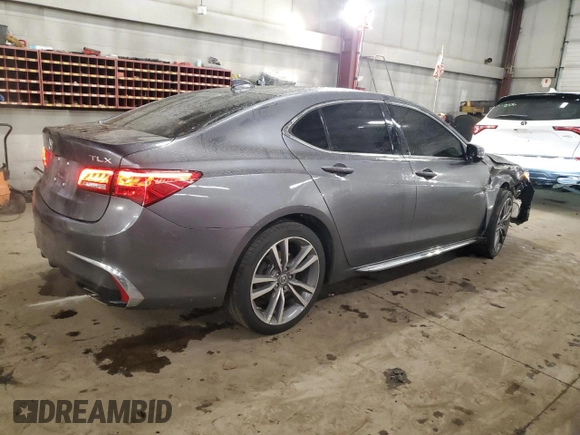 2020 Acura TLX w/Technology Pkg with VIN 19UUB2F41LA001689, listed as a Copart auction lot 41614065 with 84,736 mi miles and Salvage Title. Bid and sale history available at carsss.com. Image 3.