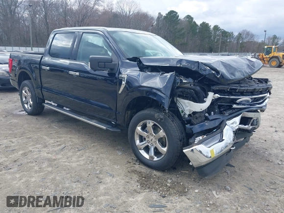 2021 Ford F-150 XL with VIN 1FTEW1EP0MFB77053, listed as a IAAI auction lot 41738348 with 39,752 mi miles. Bid and sale history available at carsss.com. Image 1.