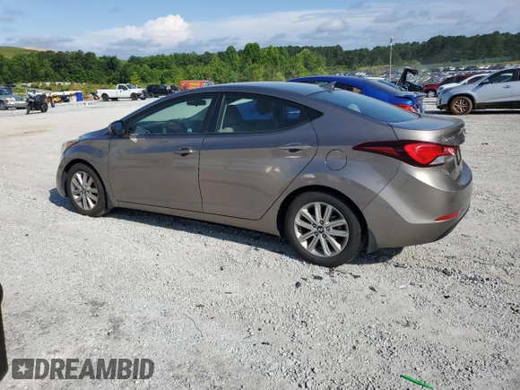 2015 Hyundai Elantra SE with VIN 5NPDH4AE2FH592573, listed as a Copart auction lot 59092025 with 62,870 mi miles and Salvage title. Bid and sale history available at DreamBid. Image 2.