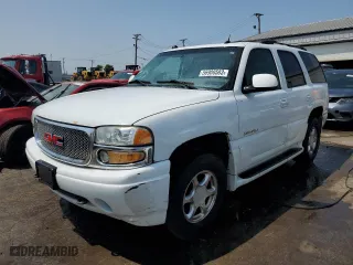 2005 GMC Yukon Denali with VIN 1GKEK63U75J123561, listed as a Copart auction lot 56900583 with 0 mi miles and Salvage Title. Bid and sale history available at carsss.com. Image 1.