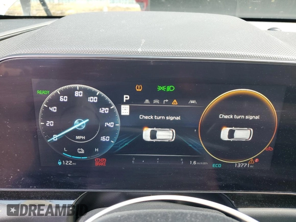 2024 Kia Niro Wind with VIN KNDCR3L1XR5079928, listed as a Copart auction lot 54230885 with 13,771 mi miles and Salvage Title. Bid and sale history available at DreamBid. Image 9.