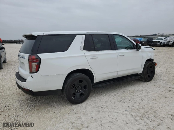 2024 Chevrolet Tahoe Commercial with VIN 1GNSCLED0RR170548, listed as a Copart auction lot 45052975 with 5,876 mi miles and Salvage Title. Bid and sale history available at carsss.com. Image 3.