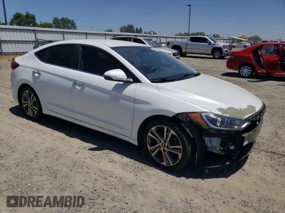 2017 Hyundai Elantra SE with VIN 5NPD84LF7HH091204, listed as a Copart auction lot 60545625 with 82,541 mi miles and Salvage title. Bid and sale history available at DreamBid. Image 4.