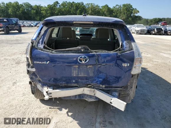 2012 Toyota Prius Two with VIN JTDZN3EU4C3132722, listed as a Copart auction lot 55067085 with 134,276 mi miles and Salvage Title. Bid and sale history available at DreamBid. Image 6.