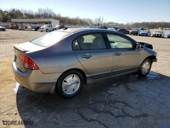 2007 Honda Civic Hybrid with VIN JHMFA36237S022248, listed as a Copart auction lot 48664095 with 162,146 mi miles and Salvage Title. Bid and sale history available at carsss.com. Image 3.