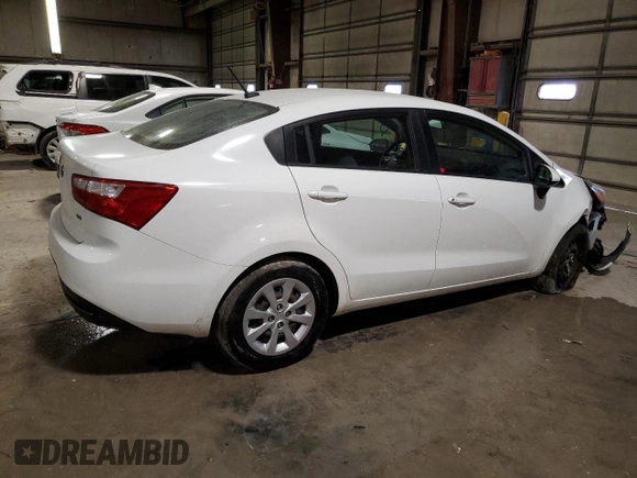 2014 Kia Rio LX with VIN KNADM4A32E6382362, listed as a Copart auction lot 46635005 with 126,907 mi miles and Salvage Title. Bid and sale history available at DreamBid. Image 3.