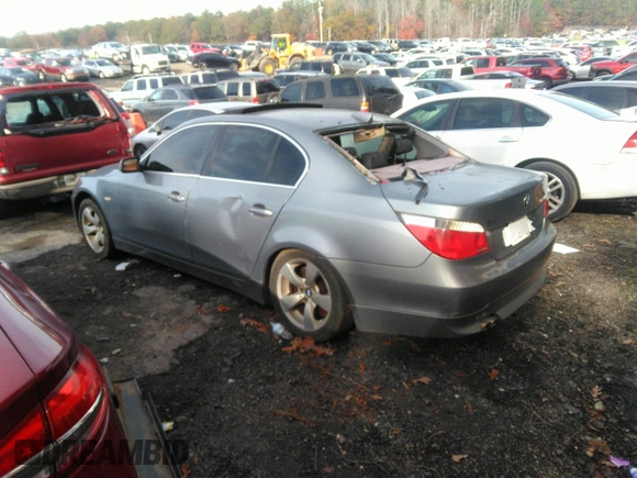 2005 BMW 5 Series 525i with VIN WBANA535X5B860052, listed as a IAAI auction lot 40972722 with Not Provided miles. Bid and sale history available at carsss.com. Image 3.