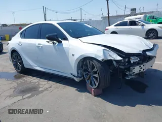 2025 Lexus IS 350 F Sport with VIN JTHGZ1B28S5082671, listed as a IAAI auction lot 42599208 with 8,749 mi miles and . Bid and sale history available at DreamBid. Image 1.
